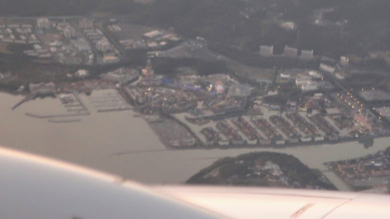 ハウステンボス ハロウィン 飛行機から見たハウステンボス