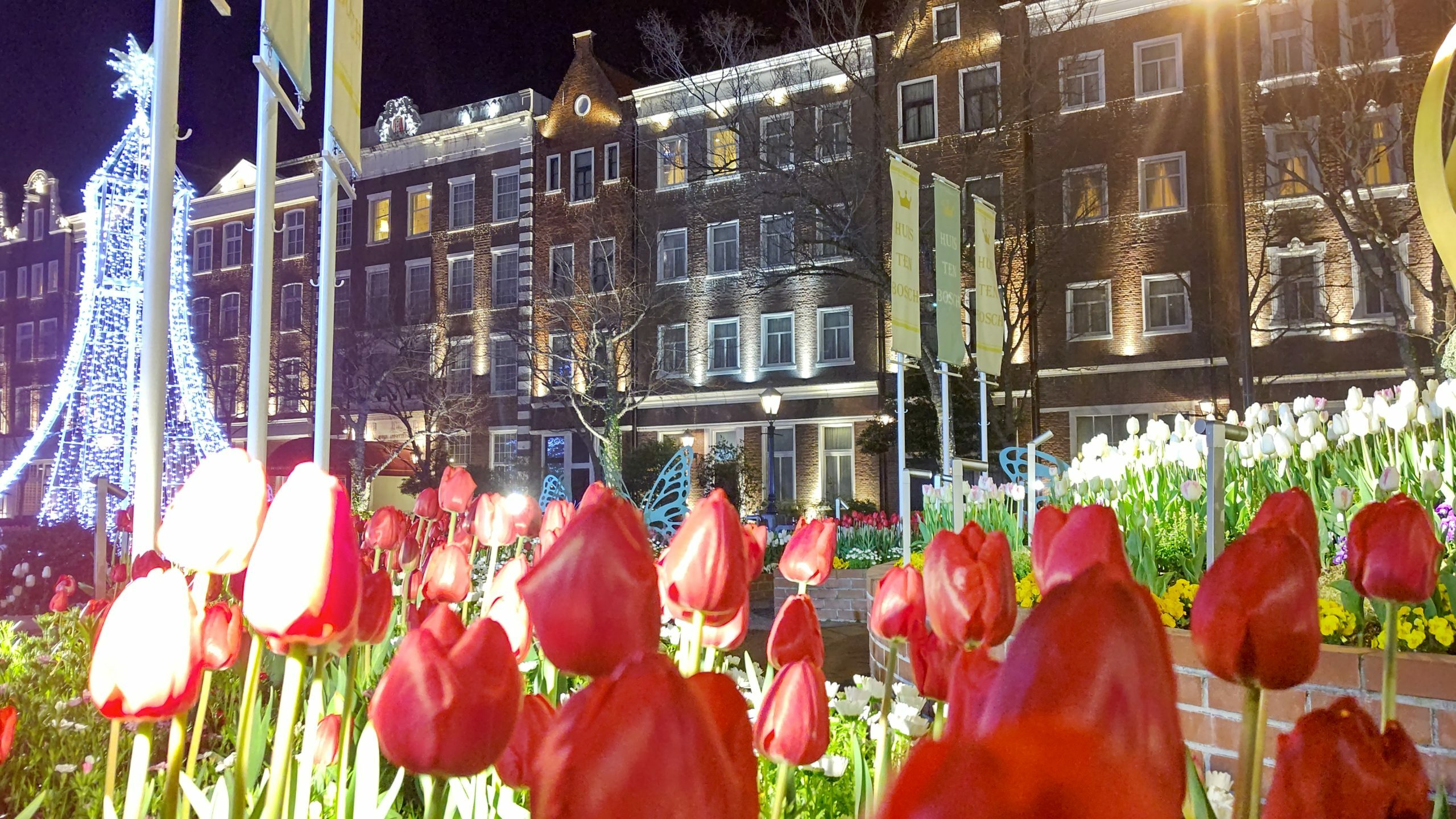 ハウステンボス30周年 イルミネーション チューリップ ホテルアムステルダム